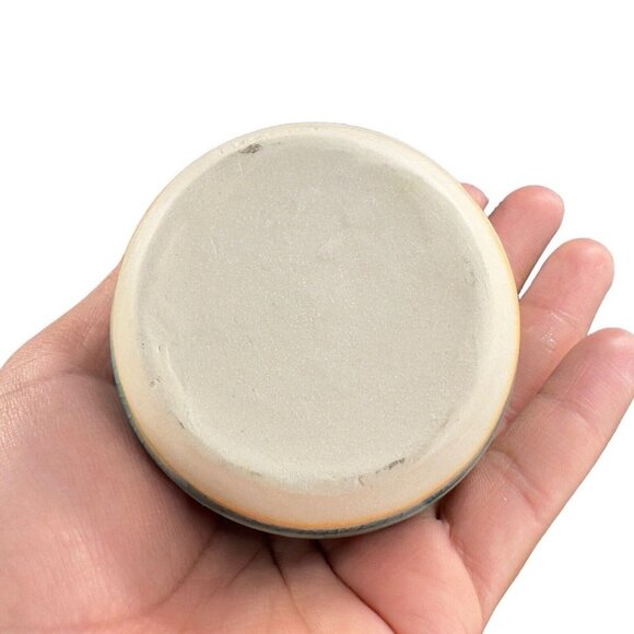 Studio Art Pottery Flower Frog Light Green Glaze Pottery Hand Made Stoneware VTG - Picture 3 of 11